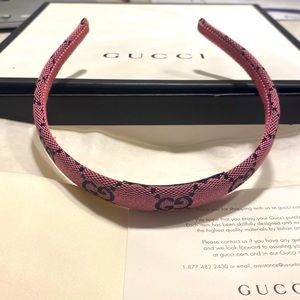 Original **AUTHENTIC** GUCCI baby pink and navy blue headband